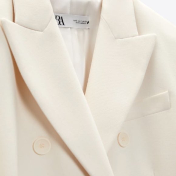 ZARA TAILORED DOUBLE BREASTED BLAZER - Picture 2 of 10